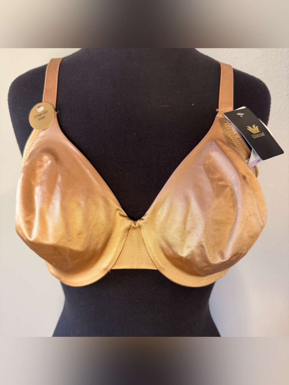 NWT Wacoal Inner Sheen T-Shirt Bra 36D Roebuck Nude 853397